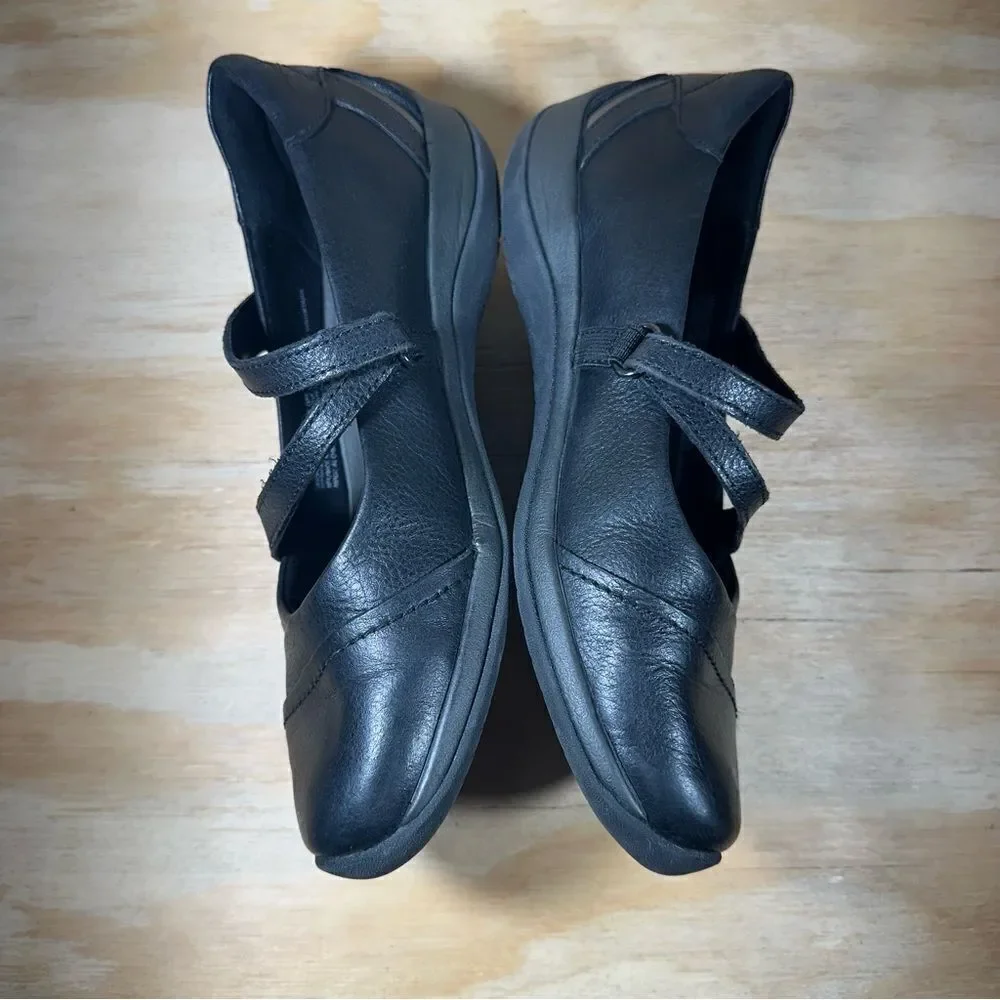 Earth Kara Newton Black Leather Mary Jane Shoes Women’s Size 6.5